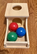 Ball Drop Box 3 Balls The Inspector Kit 7-8 Months Montessori Toys kids motor 