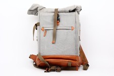 Compagnon Backpack Grau Leder Canvas Kamera-R...