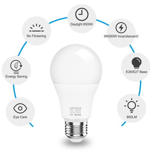 E26 6500K LED Light Bulbs 50W 90W 150W 180W Watt Equivalent E27 Bright Daylight - Picture 36 of 71