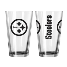 Pittsburgh Steelers Boelter NFL Game Day 16oz Pint Glass(1) FREE SHIP!!