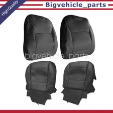 Driver Passenger Leather Bottom Top Seat Cover Black For 2015-19 Subaru Outback