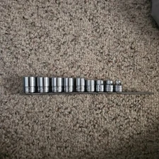 Snap-on Tools USA NEW 9 Piece 3/8" Drive SAE 6PT Shallow Socket Lot Set 