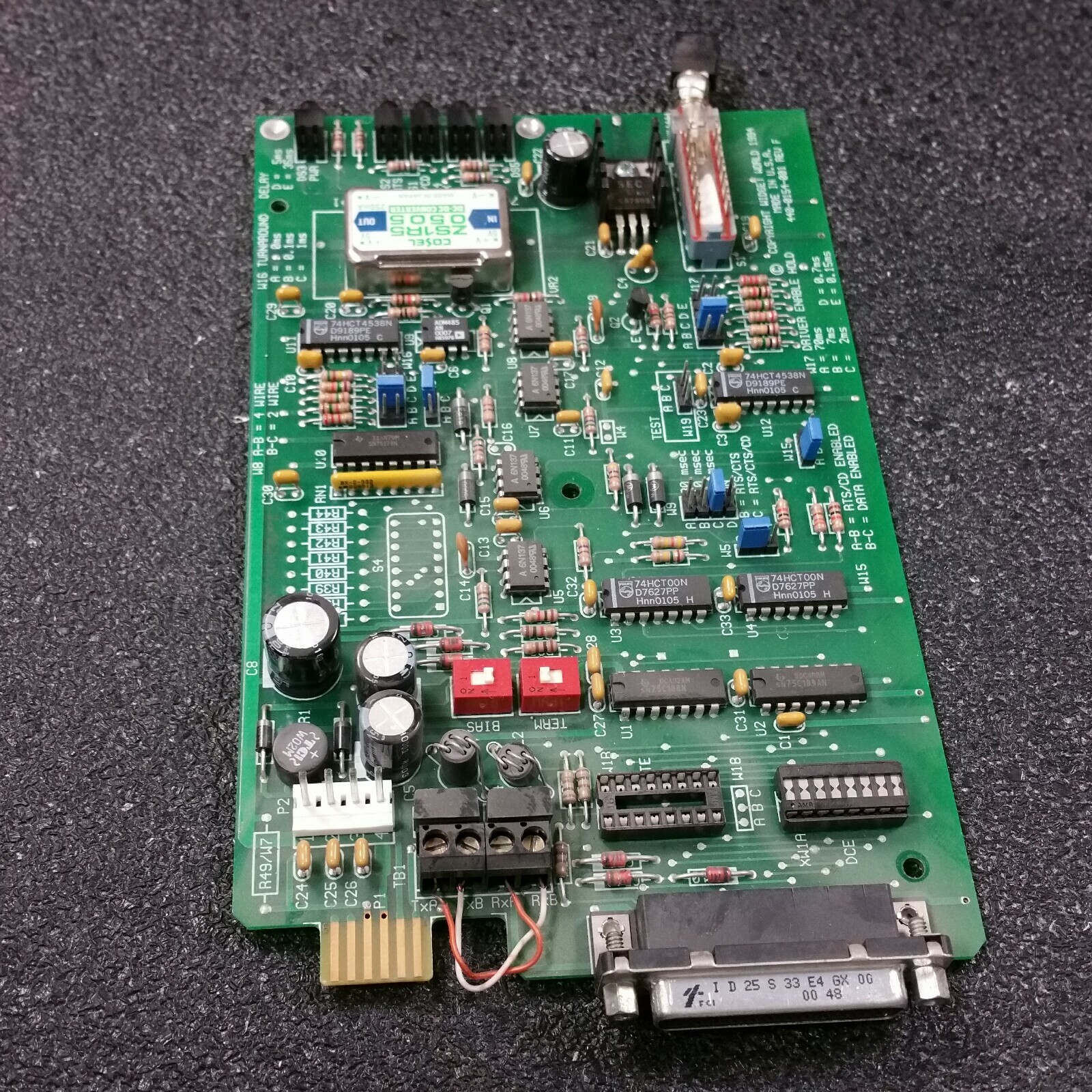 PARTS BOARD for Black Box Model IC109AR2 OptoIsolator/Converter 232