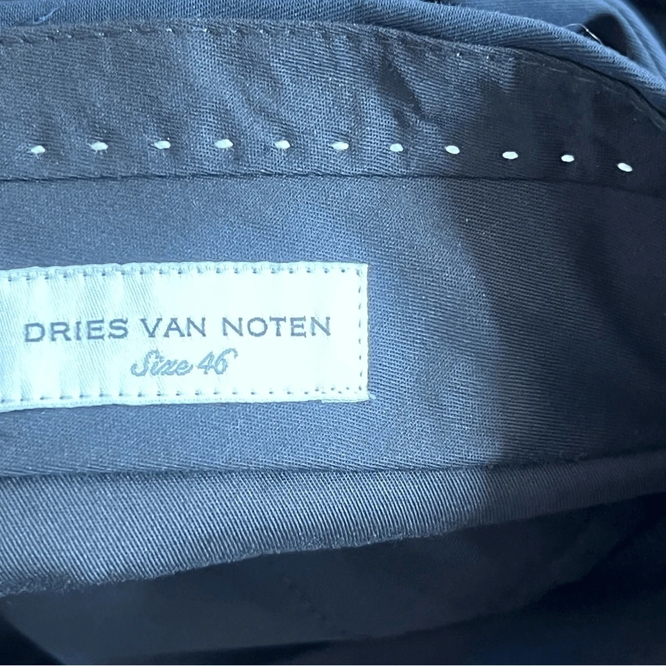 Dries Van Noten 缠绕裤女式 46 码蓝色斜杠口袋腰带环 — 第 4/4 张图片