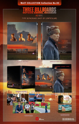 Three Billboards Outside Ebbing Missouri BLU-RAY Steelbook