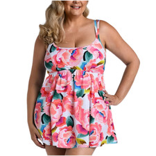 Sonnet Shores Floral Swim Dress Plus Sizes 18W, 20W, 22W Msrp 99.00 New