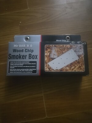 Mr. Bar-B-Q Wood Chip Smoker Box for Gas Electric & Charcoal Stainless NEW NOS
