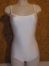  justaucorps à bretelles  de danse PAPILLON PK4000, Blanc en 10/12 ans