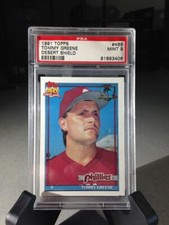 1991 Topps Desert Shield Tommy Greene #486 - PSA 9 - Philadelphia Phillies