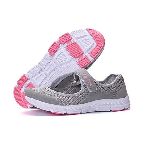 Women's Mary Jane Shoes Sport Lightweight Magic Tape Walking Non-slip Sneakers - Picture 38 of 43