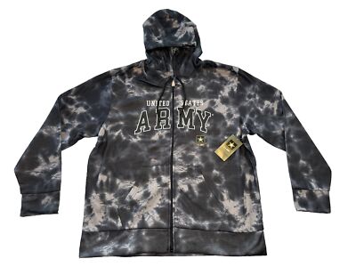US ARMY Hoodie Men’s XL Extra Large USA American Military Star Logo Zip Up  NEW