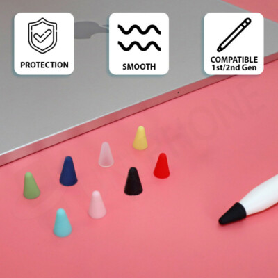 8x Soft Silicone Nib Case Replace Pen Tip Cover For Apple iPad