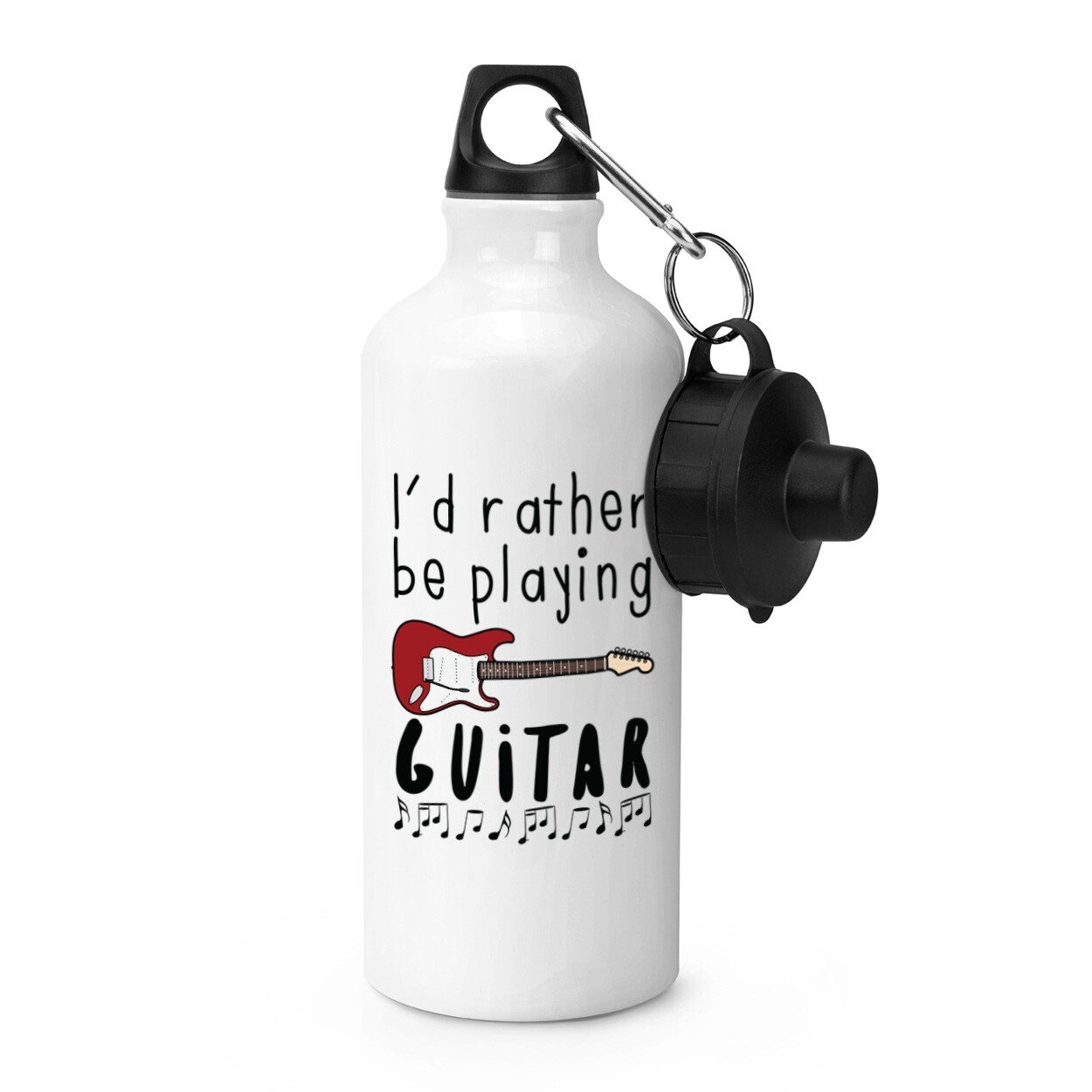 I'd Rather Be Playing Guitar Sports Water Bottle Music Rock Joke Guitarist Funny