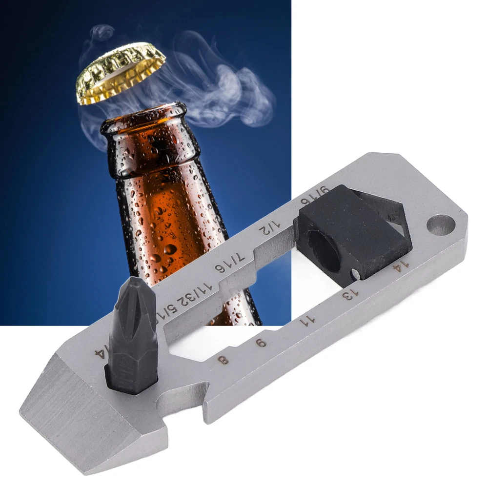 Multi-tool 7 In 1 Screwdriver Bottle Opener Wrench Keychain Hand Tool Outdoor