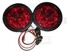 2 Red 10 Led 4 Round Truck Trailer Brake Stop Turn Tail Lights 1224v