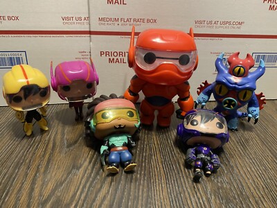 READ Funko Pop Lot Of 6 Disney Big Hero 6 ( 2 Damaged Funko Pops