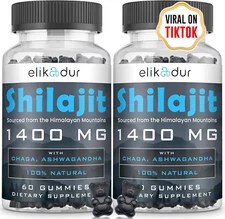 84,000 MG Shilajit Gummies, Organic Shilajit Gummies with 85+ Trace Minerals, Fu