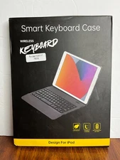 Smart Wireless Keyboard Automatic Pairing, Black Vegan Leather for iPad 11-10.9”