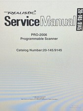 Realistic Pro-2006 Scanner Service Manual Digital