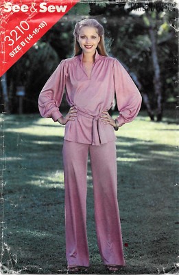 See & Sew by Butterick # 3210 Sewing Pattern Misses Top Pants Belt Size 14-16-18