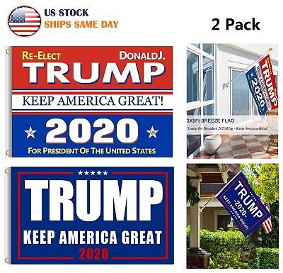 Trump 2020 Flag Keep America Great Make America Again 3x5 Feet MAGA Flag Banner