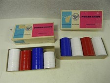 Victory Eagle Poker Chips Lot of 2 Boxes- Over 180 Interlocking Chips - 5D