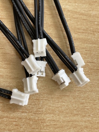 10 Anschlußkabel 2 pol 100mm individuell einsetzbar für 2,0mm Stiftleisten - Zdjęcie 2 z 3