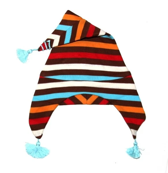 NUEVO Zutano Bebé Niño Niño Niña Elfo Sombrero Súper Rayas Rosa Chocolate 0 6 12M Nuevo con Etiquetas Foto 2 de 2