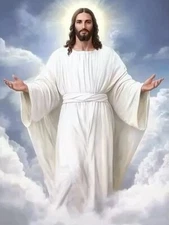 pigpigboss Cloud Jesus Diamond Painting Kit 5D Full Round Sky Jesus Diamond A...