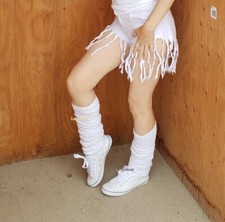 Long Loose Thigh High Slouch Socks Over Knee Japanese School Girl Cable Knit OTK