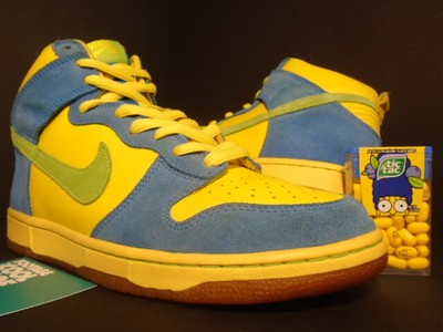 2008 NIKE DUNK HIGH PRO SB MARGE SIMPSON YELLOW GREEN SUPREME HOMER 305050-731 9 | eBay