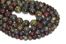 Natural Dragon Blood Jasper Beads Grade AAA Round Loose Beads 3/4/6/8-9/10-11MM