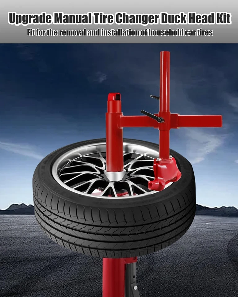 Комплект ручной смены шин утиная головка с серебристым конусом подходит для большинства автомобильных шин - Изображение 2 из 4