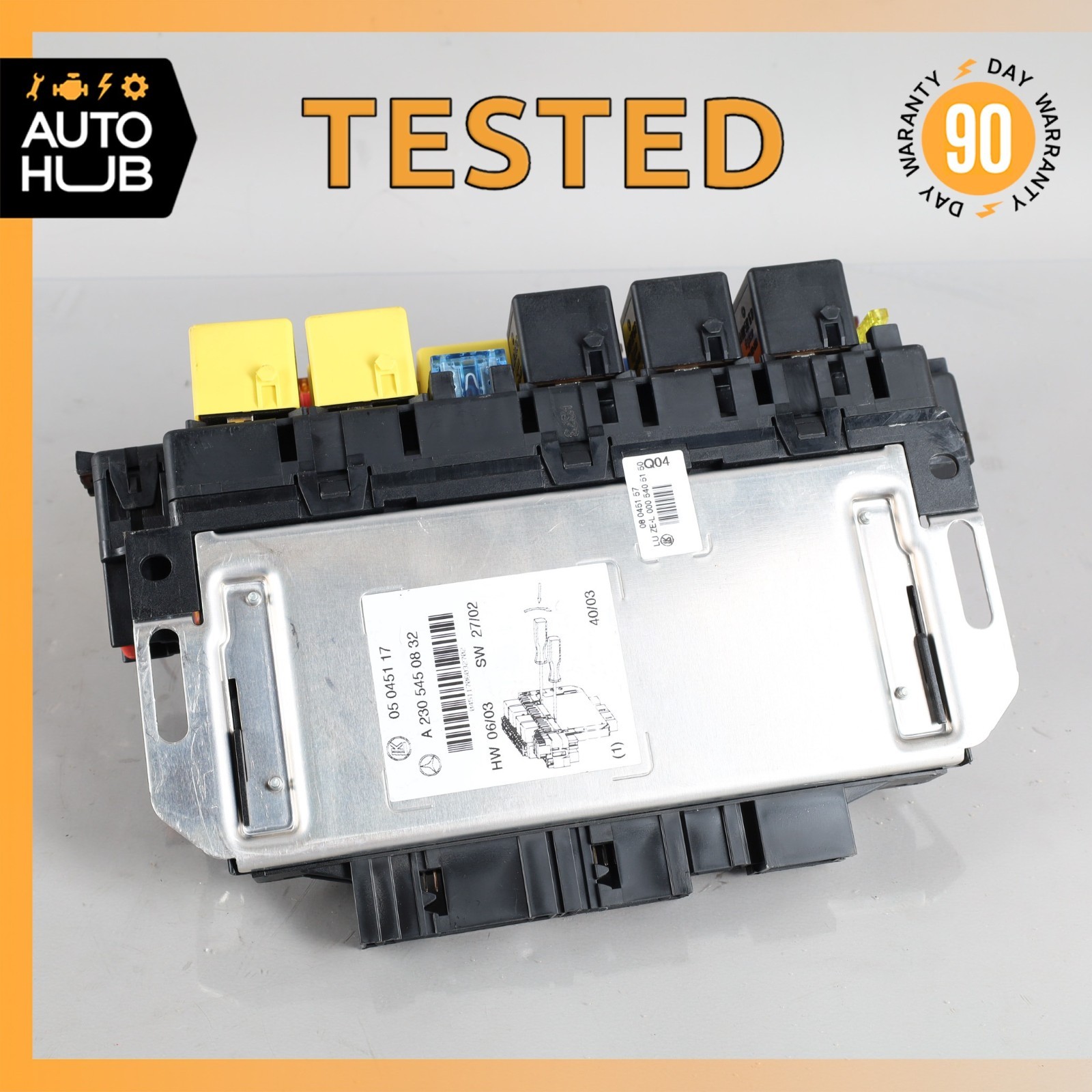 03-12 Mercedes R230 SL500 SL55 AMG Front Left SAM Fuse Box Control Module OEM