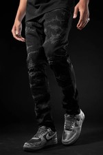 Jordan Craig Men Jeans Slim Fit - Bond Street Denim Jet Black - Ross Collection