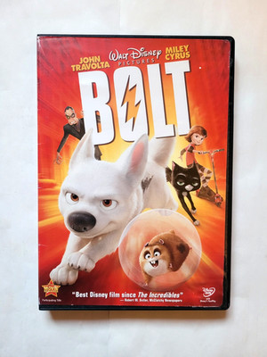 Bolt DVD Family Adventure 2008  PG Walt Disney Travolta Cyrus Free Shipping