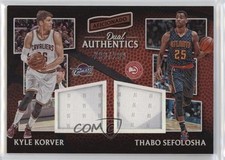 2016 Panini Aficionado Dual Authentics /299 Kyle Korver Thabo Sefolosha #1 2b6