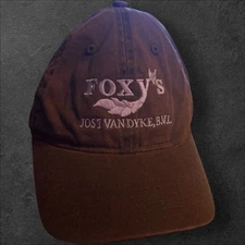 Foxy’s Jost Van Dyke BVI Hat Ahead Headgear Brown Snapback Caribbean Bar