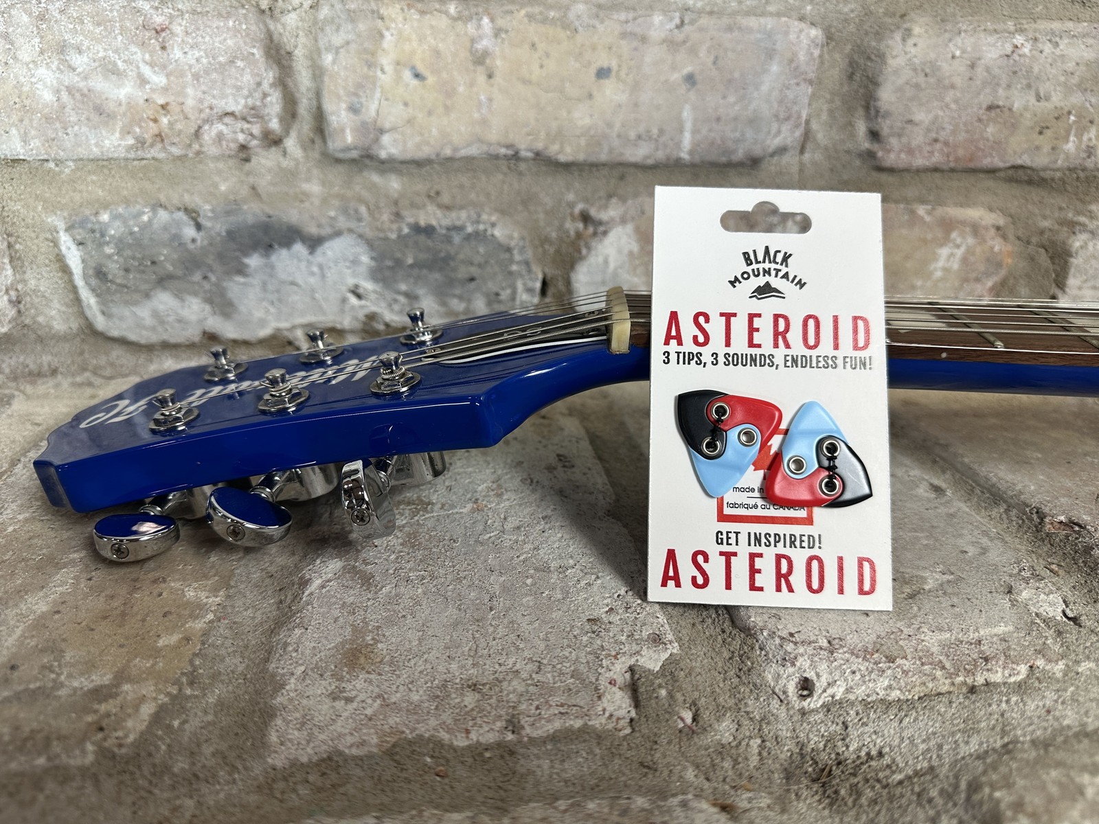 BLACK MOUNTAIN Asteroid Guitar Pick (2 Pack) | x 6 FAT TOAD Guitar Cable Cords