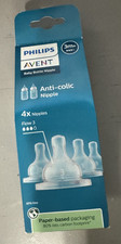 Philips Avent Medium Flow 3m Anti-Colic Baby Bottle Nipples 4 Pack