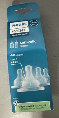 Philips Avent Medium Flow 3m+ Anti-Colic Baby Bottle Nipples 4 Pack