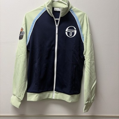 Sergio Tacchini MC Staff Track Jacket Men s Small Navy/ Green