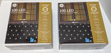 Lot of 2 GE Dual Color C-5 Net-Style LED Lights 100 Ct warm white/multi-function