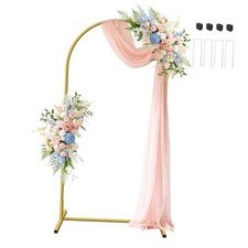 6.6 FT Metal Arch Backdrop Stand, Party Balloon Arch Stand  Dustproof 6.6FT