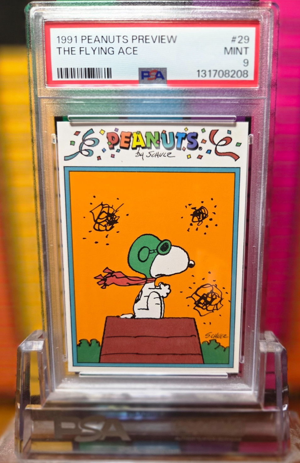 1991 Tuff Stuff Peanuts Preview Snoopy The Flying Ace #29 PSA 9 MINT Only 2 ^ !