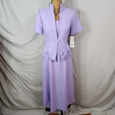 New w/tag K STUDIO Size 8 Embroidered 2pc Dress Set Easter Church Work Wedding