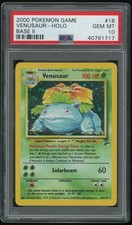 Pokemon 2000 Base Set 2 II Venusaur #18 PSA 10 Gem Mint