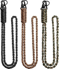 3 Pieces Heavy Duty Paracord Lanyard Keychains Braided 550 Lanyard Keycha