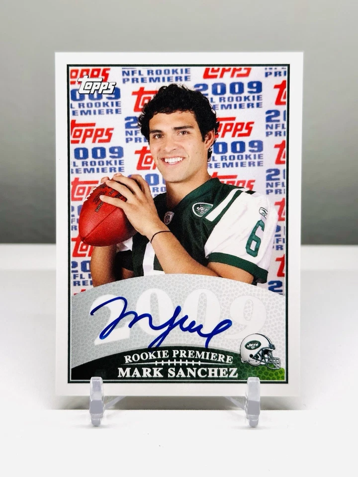 2009 Topps Rookie Premiere Mark Sanchez Auto RC MAG CASE INCLUDED Jets - Image 2 of 4