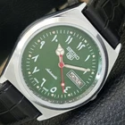 REFURBISHED SEIKO 5 AUTOMATIC 6309A VINTAGE JAPAN MENS GREEN WATCH a441291-1